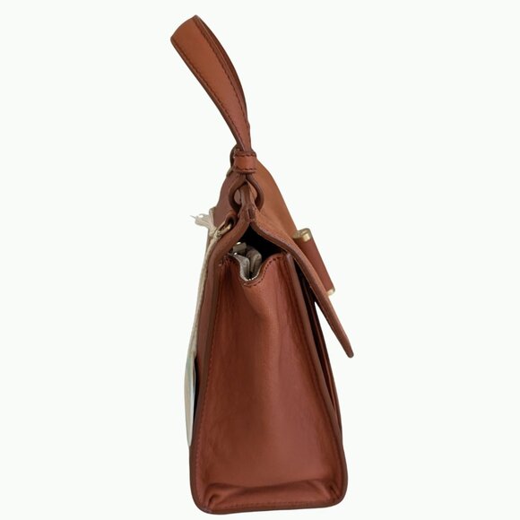 NWT SPARTINA 449 Siren Top Handle Crossbody Premium Natural Leather - Picture 4 of 6